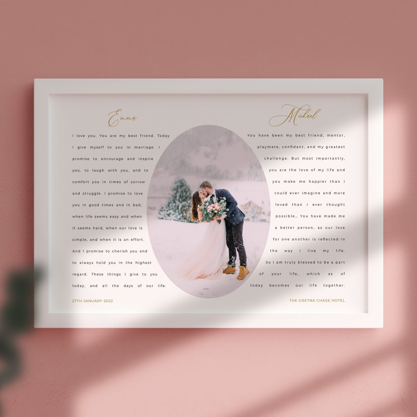 Wedding Vows Photo Print