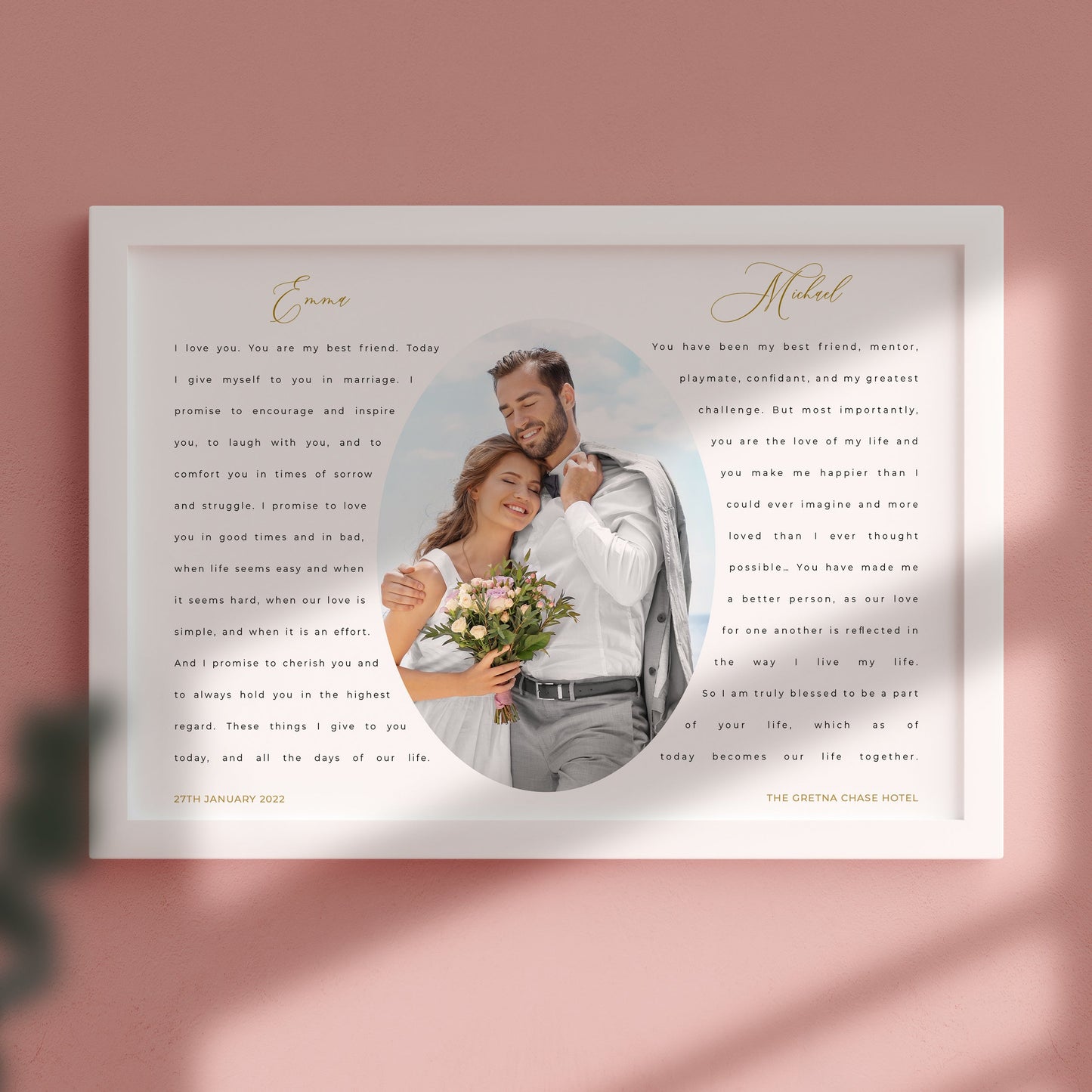 Wedding Vows Photo Print