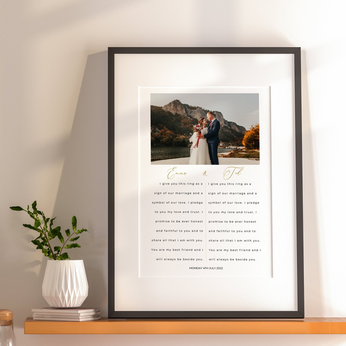 His And Her Vows Photo Print