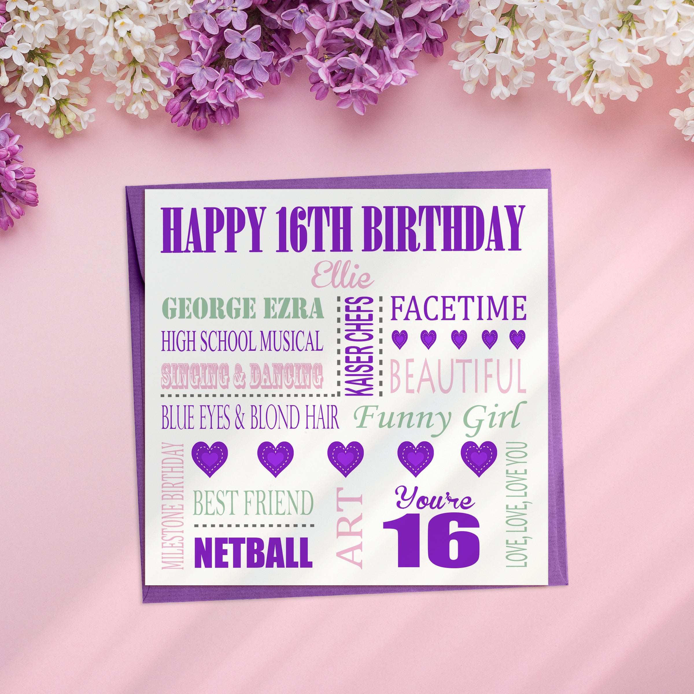 16th Birthday Card – LisaMarieDesigns