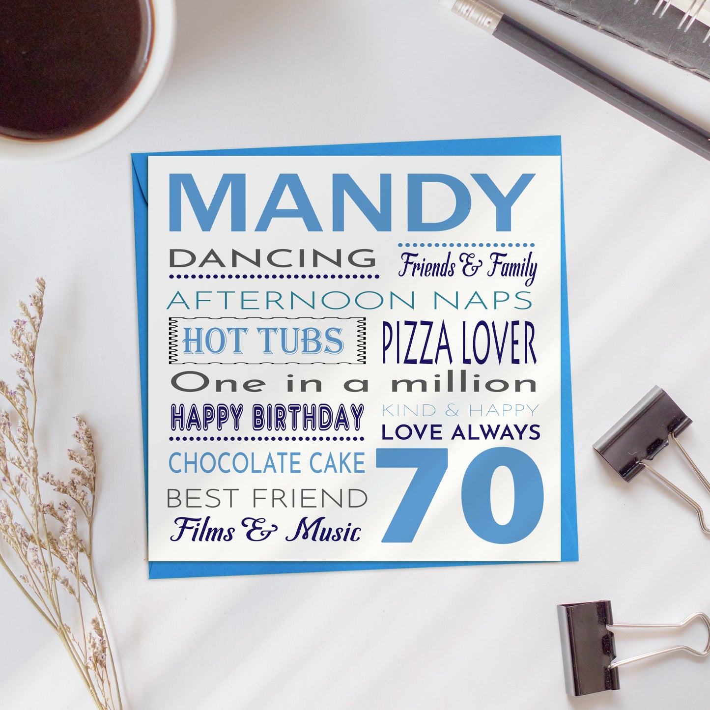 70th Birthday Card For Her