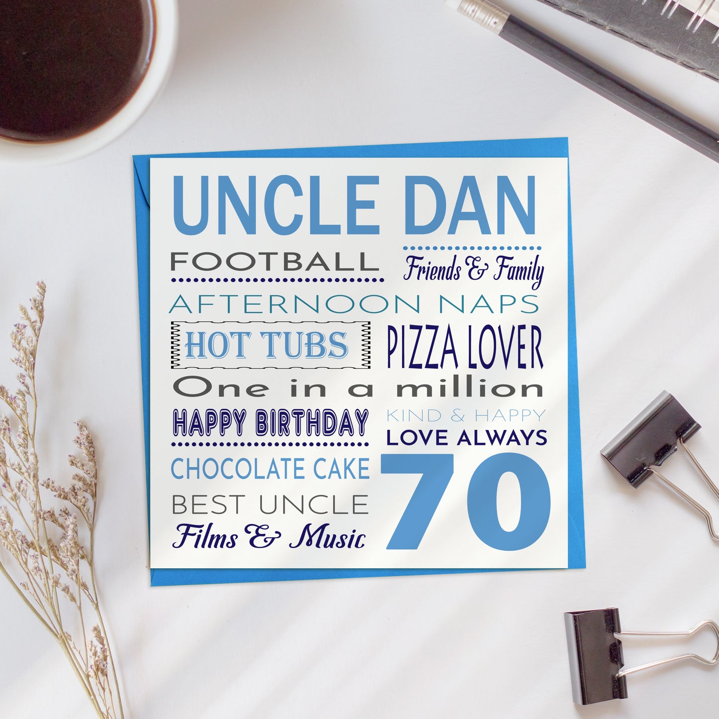 70th Birthday Card For Him