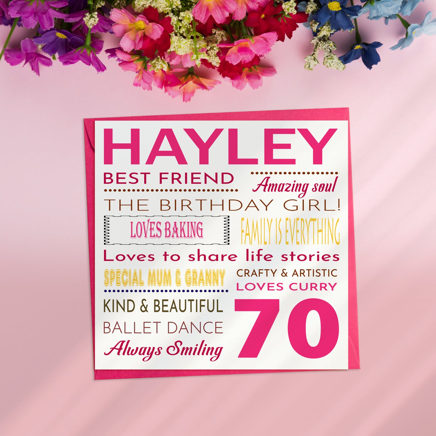 70th Birthday Card For Her