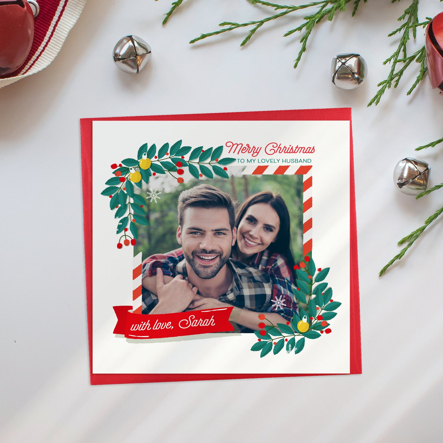 Personalised Christmas Photo Card for Husband