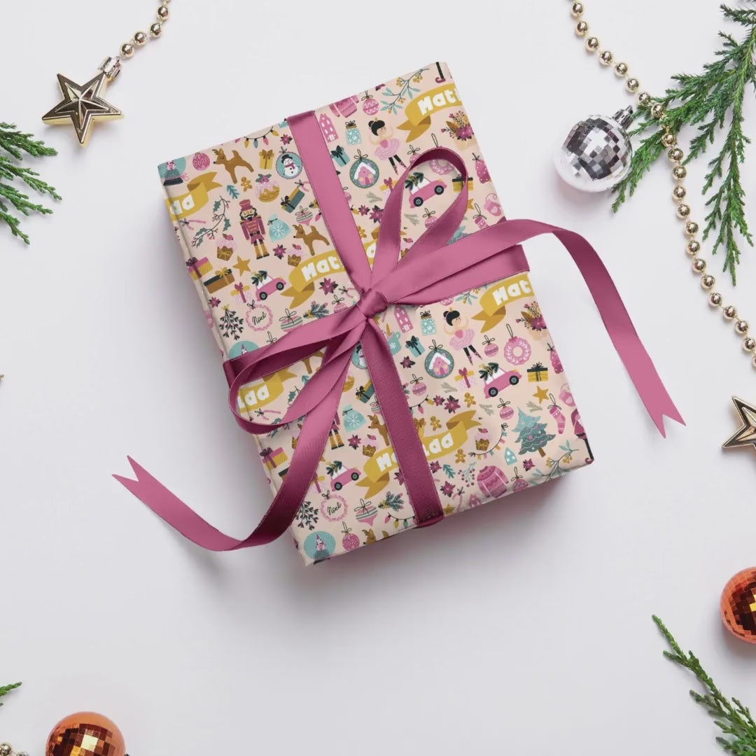 Christmas wrapping store paper and ribbon