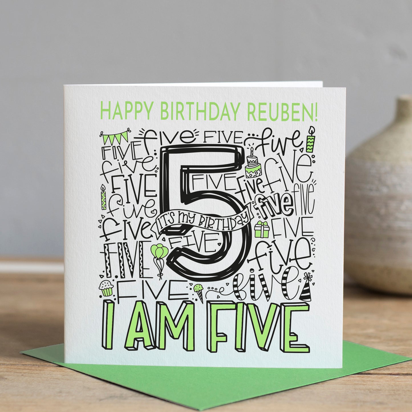 Personalised 5th Birthday Card