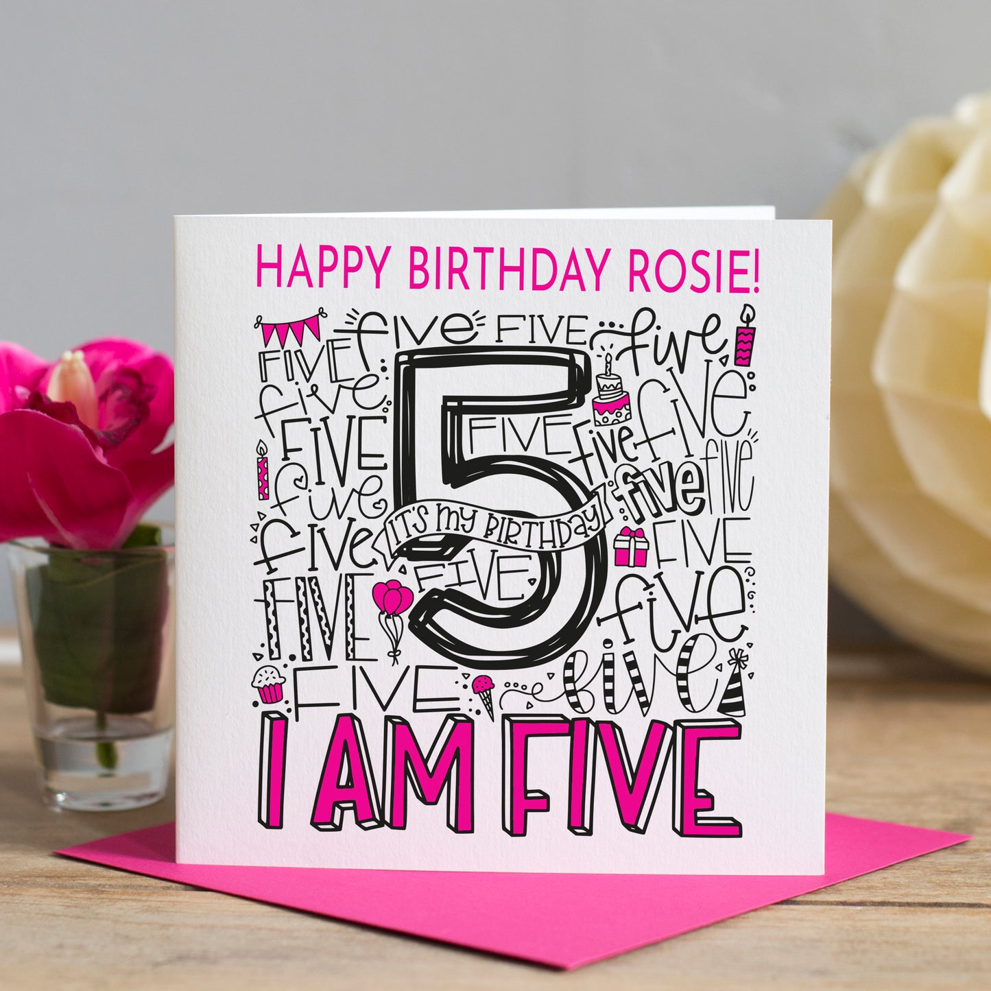 Personalised 5th Birthday Card