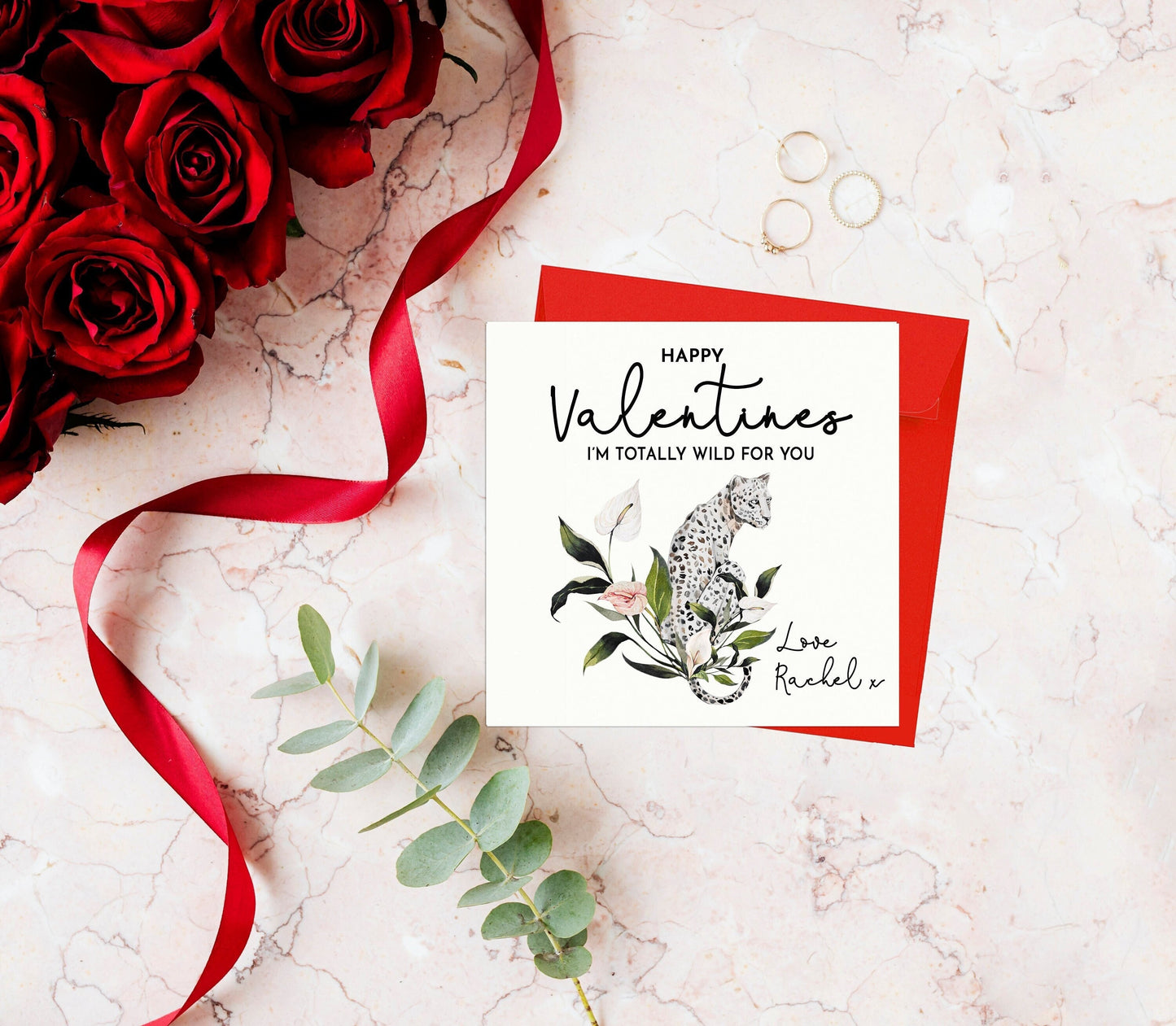 Personalised Boyfriend Valentines Day Card, To My Wonderful Boyfriend On Valentines Day, I'm Wild for you, Boyfriend Valentines Card