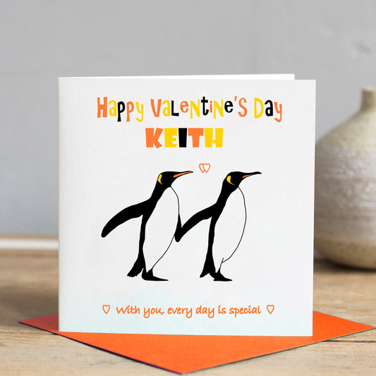 Cute Valentines Card, Penguin Couple Card, Valentines Day Card, Boyfriend Valentines Day Card, Penguins Card, Girlfriend Valentines Day Card