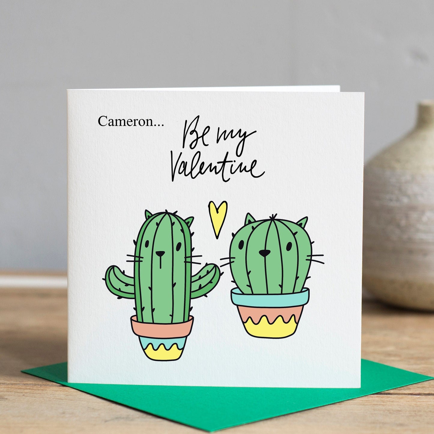 Valentines Cactus Card, Funny Cute Valentines Card, Cute Boyfriend Card, Cute Girlfriend Card, Pun Card, Personalised, Cactus lover