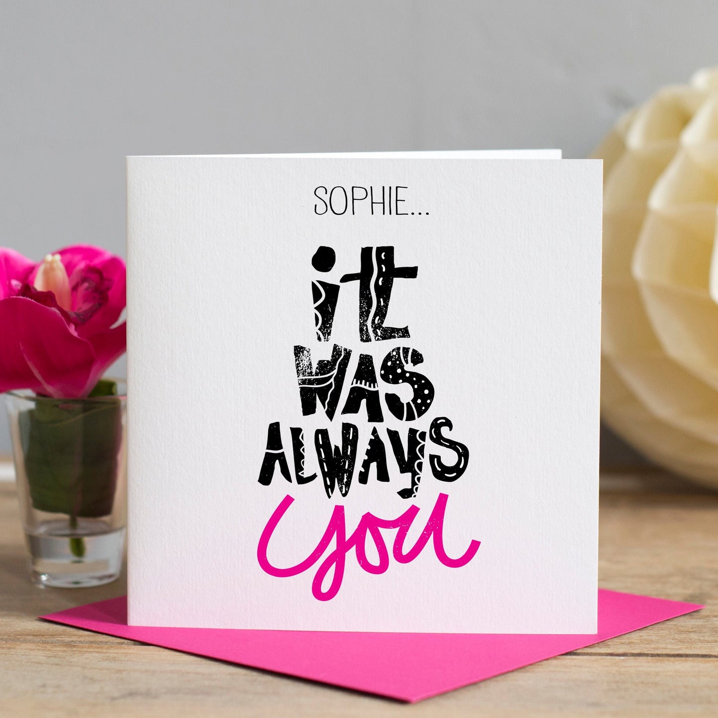 It was Always You Card, Boyfriend Birthday Card, Card for Boyfriend, Personalised Card, Romantic Card,  Love Cards