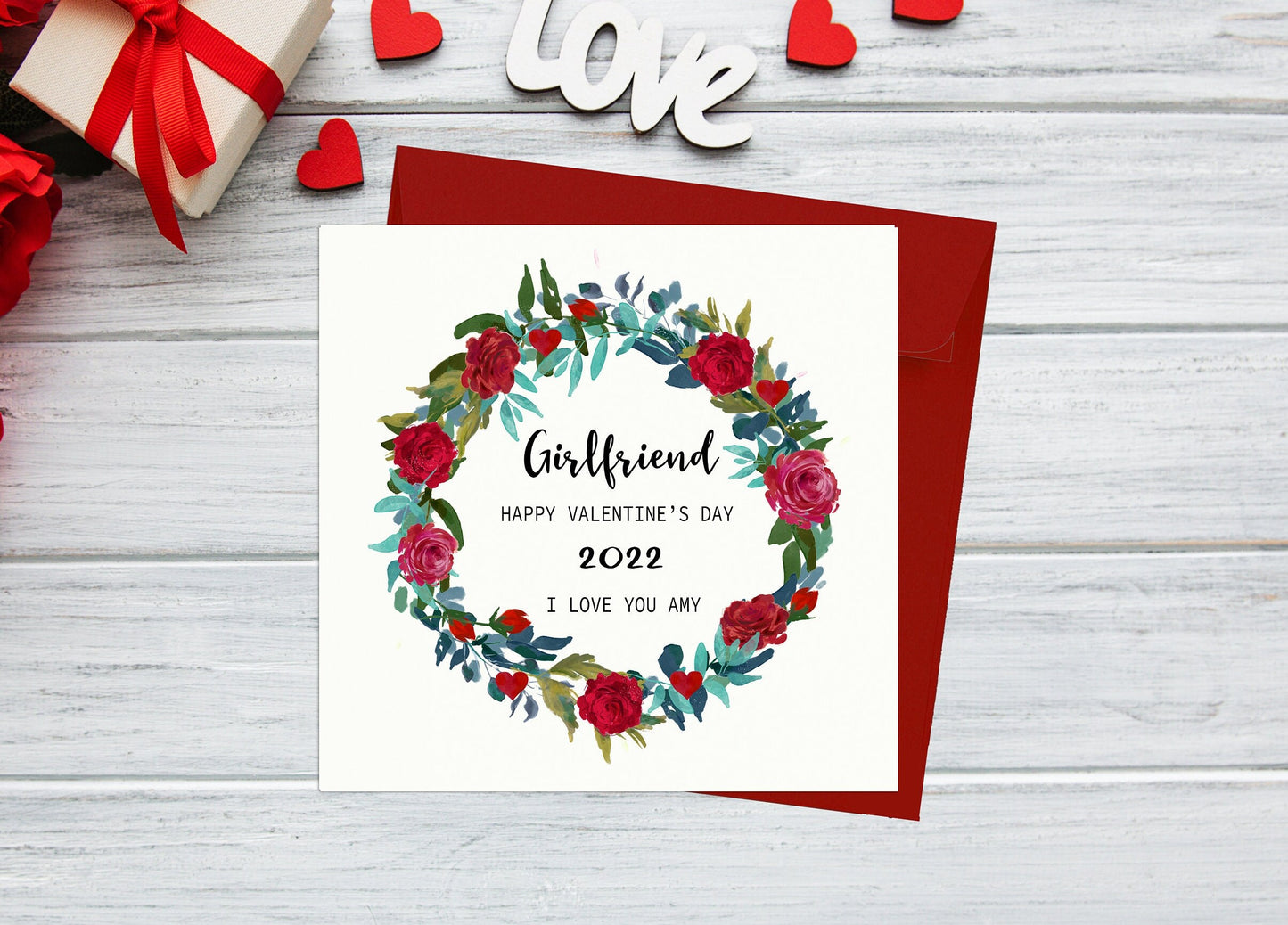 Boyfriend Valentines Day Card, I love you Boyfriend On Valentines Day, Personalised Card for Boyfriend , Valentines Day 2022