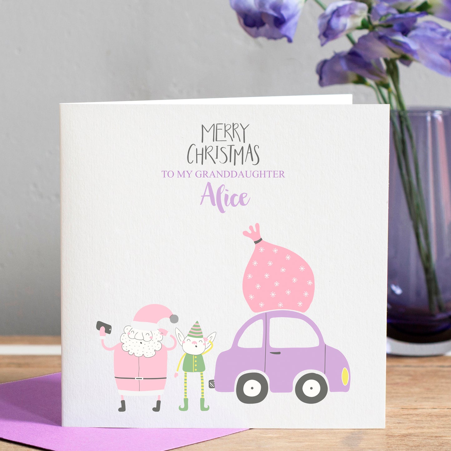 Personalised Granddaughter Christmas Card