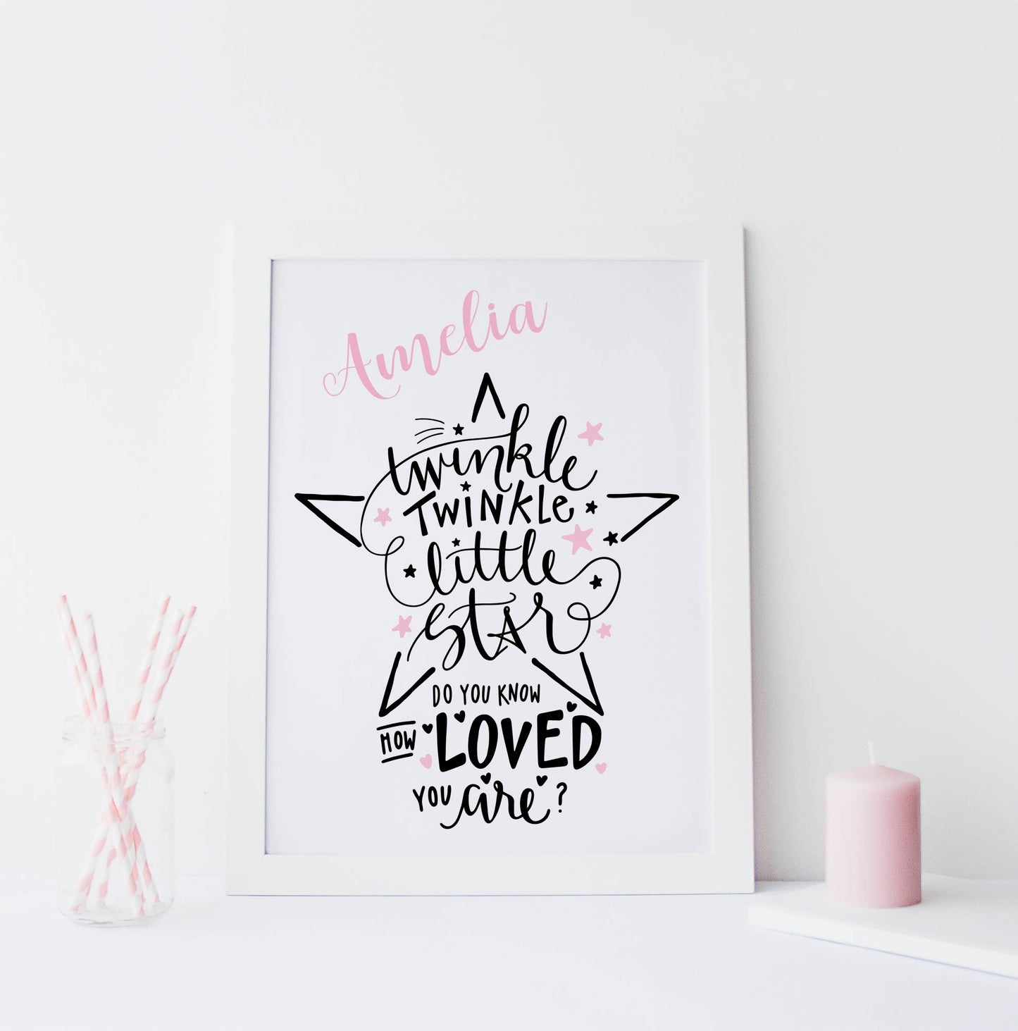 Personalised Twinkle Star Nursery Print