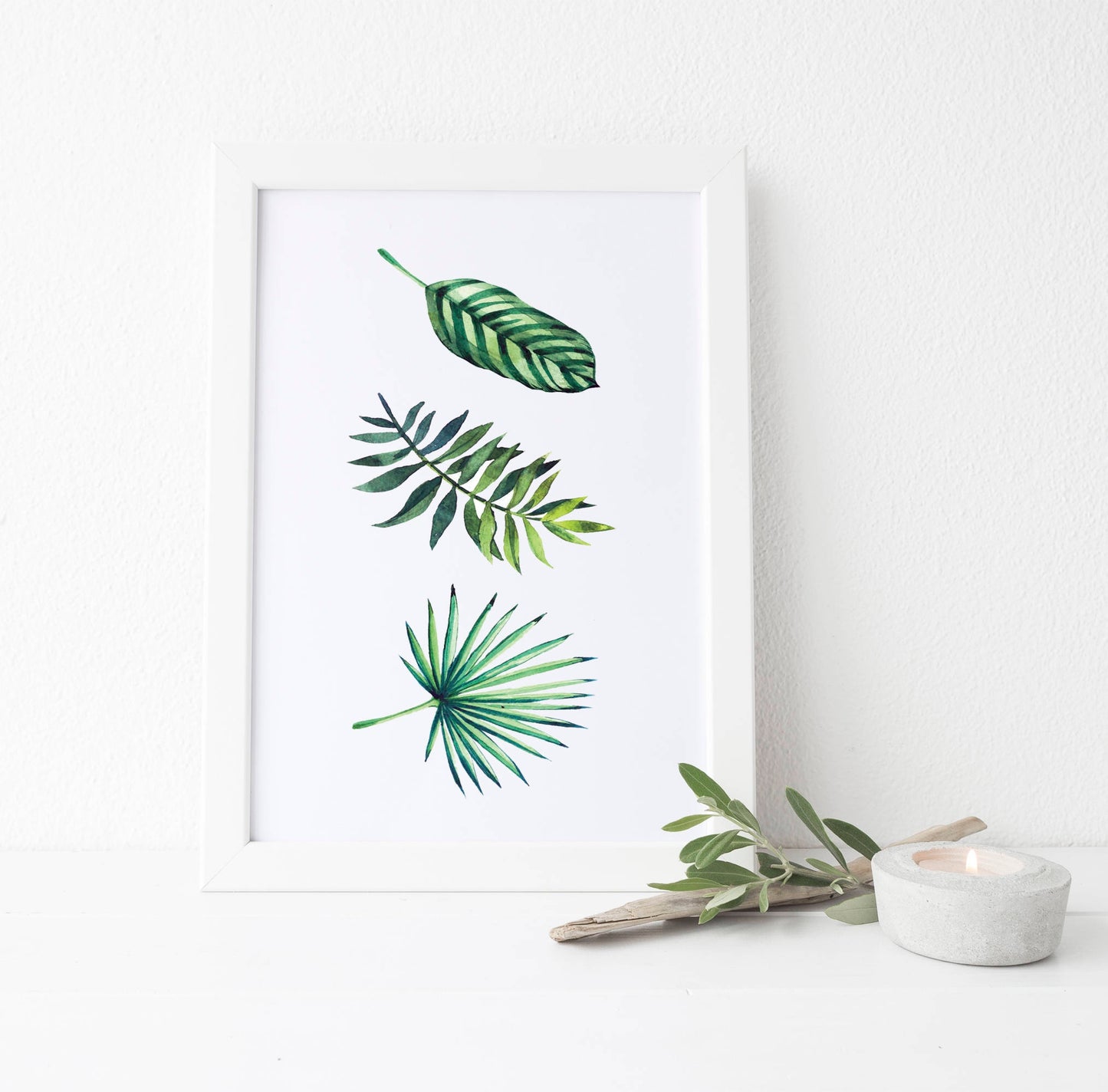 Botanical Watercolour Leaves Print