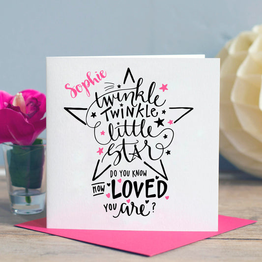 Girls Birthday Card - Twinkle Twinkle