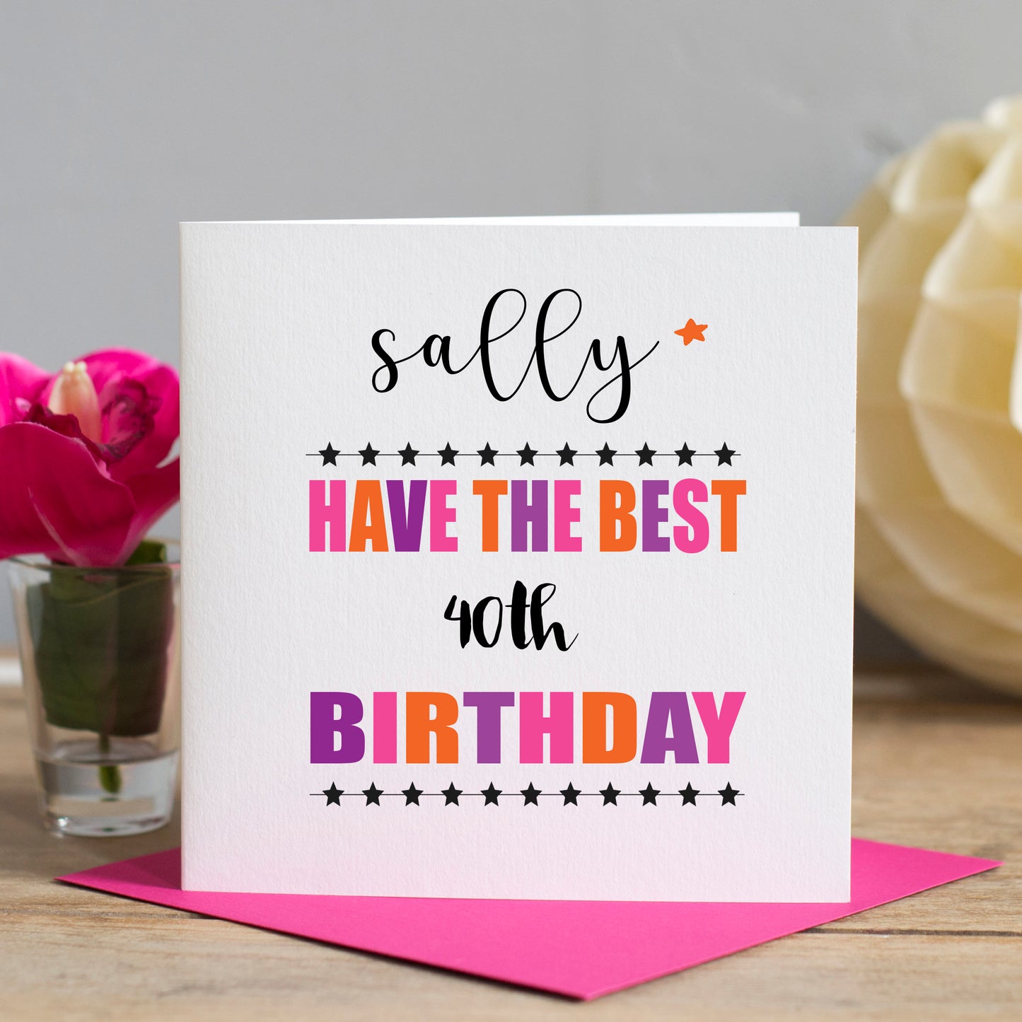 Personalised 40th Birthday Card