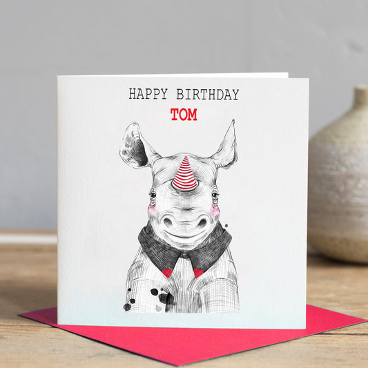 Rhino Birthday Card