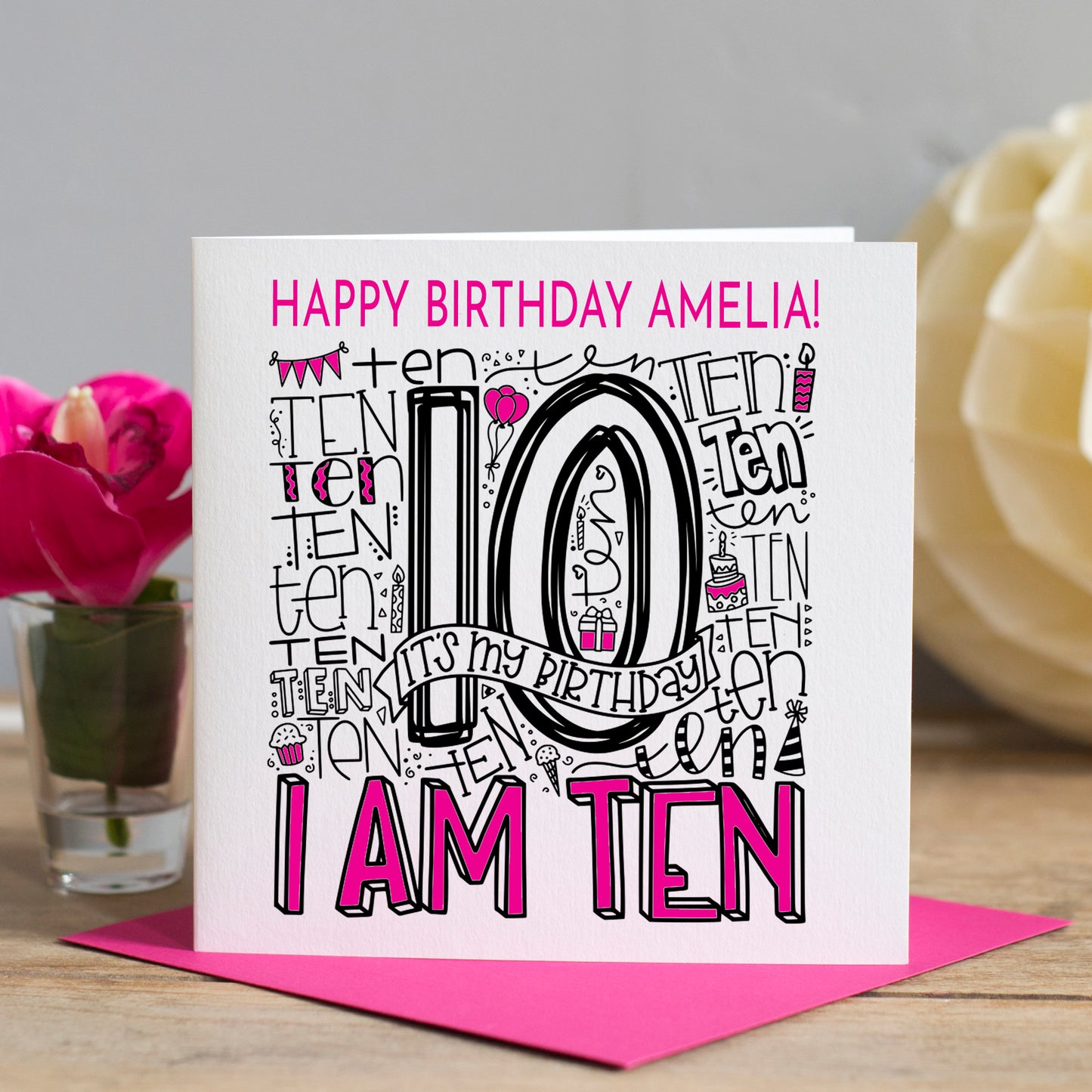 Personalised 10th Birthday Card