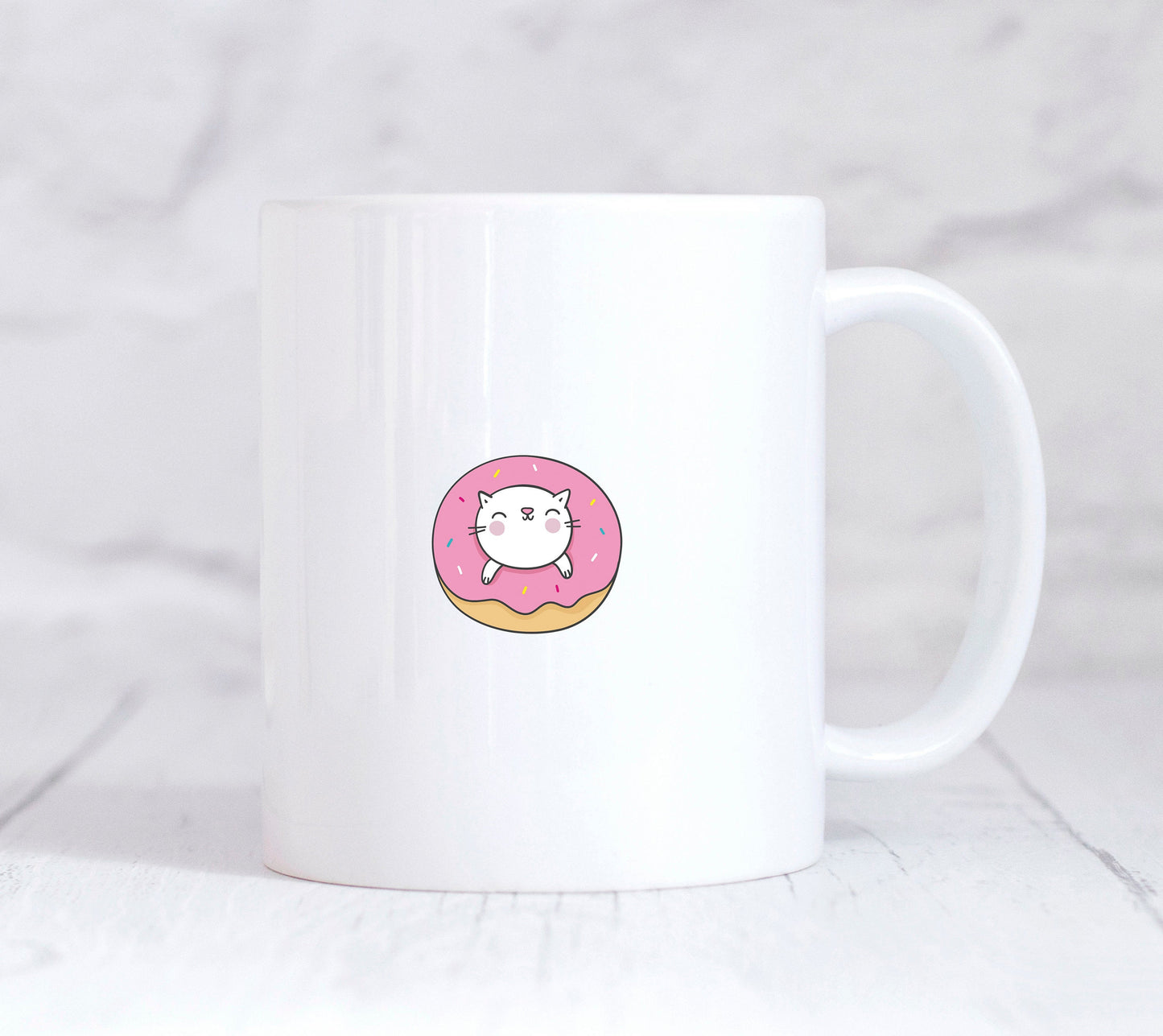 Personalised Donut Worry Be Happy Mug