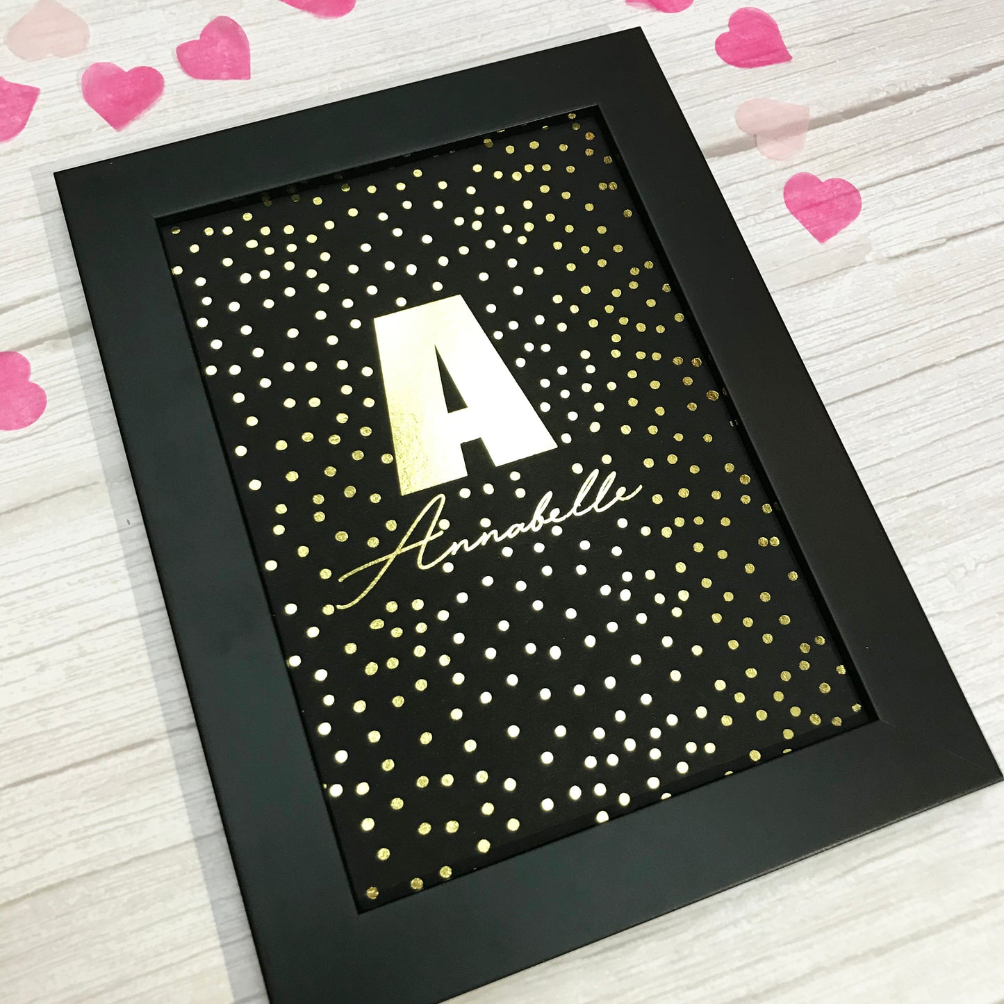 Gold Spotted Initial Print