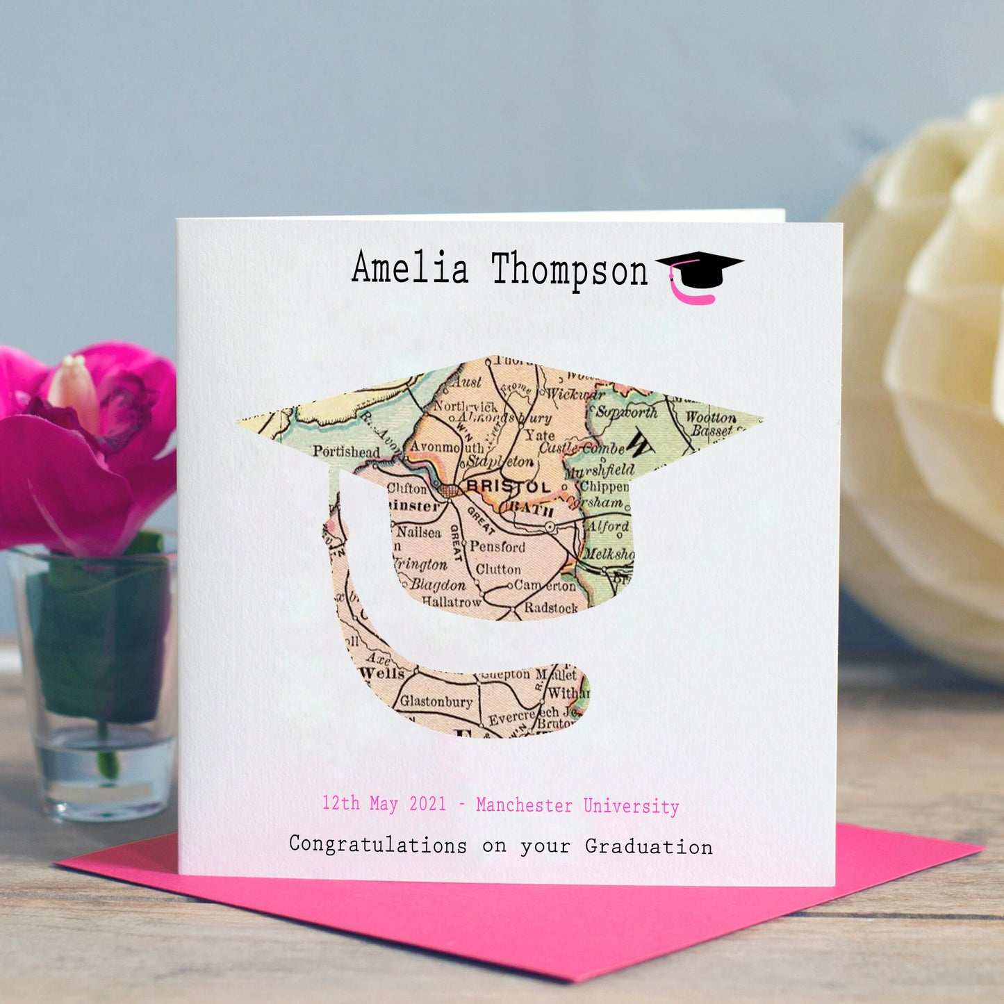 Graduation Map Card