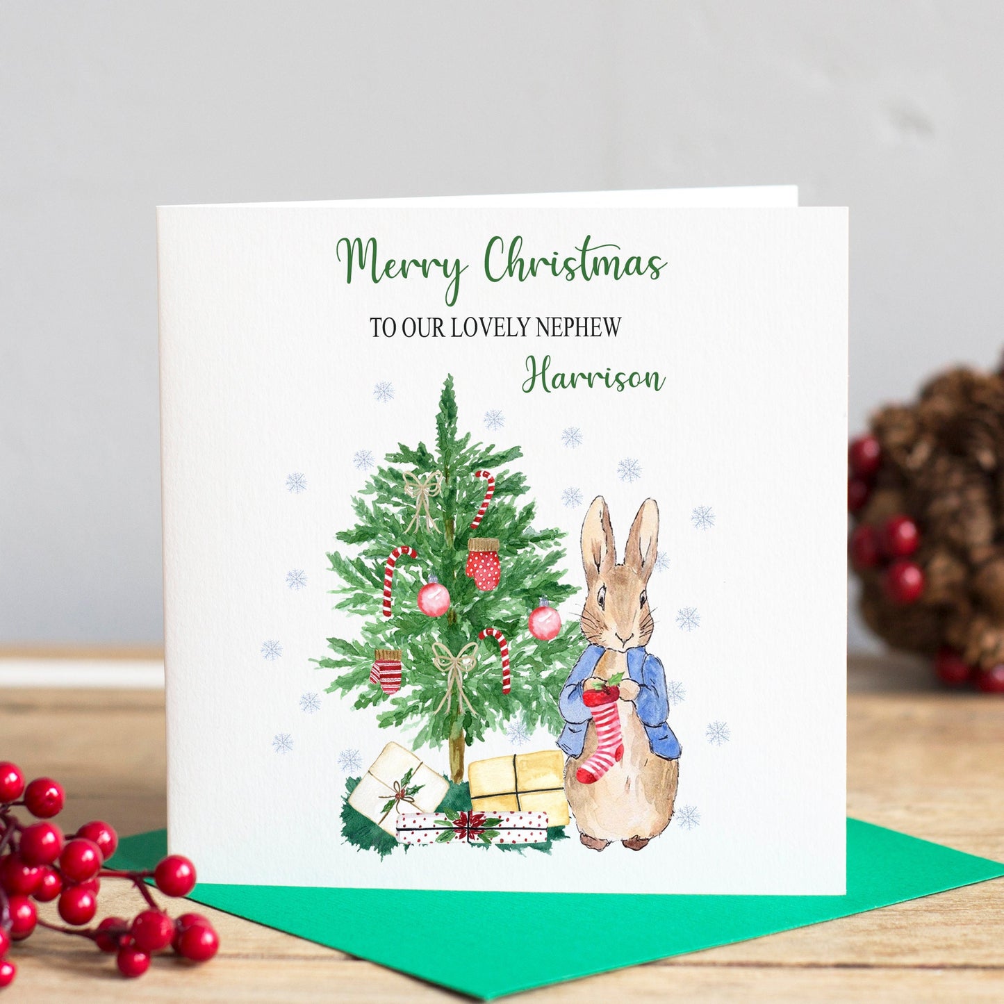 Peter Rabbit Nephew Christmas Card