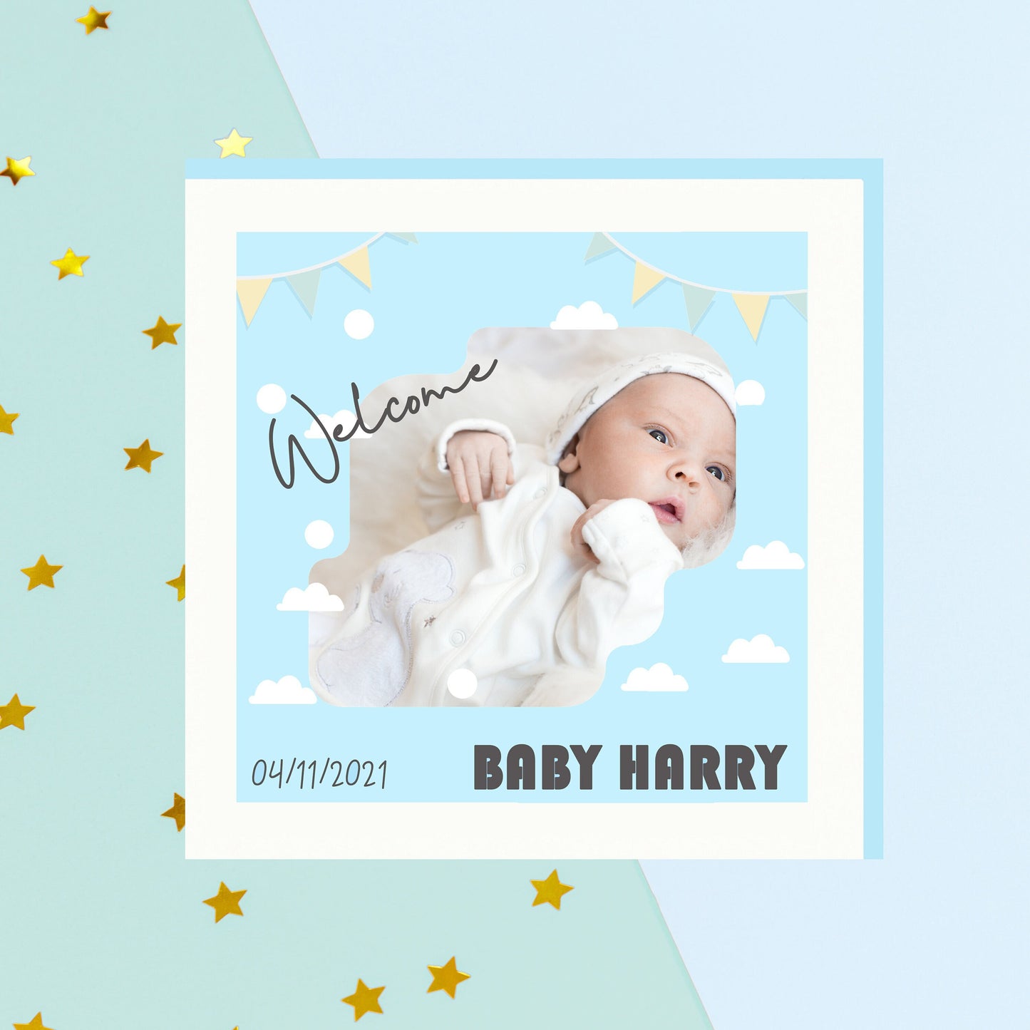 Personalised New Baby Photo Card