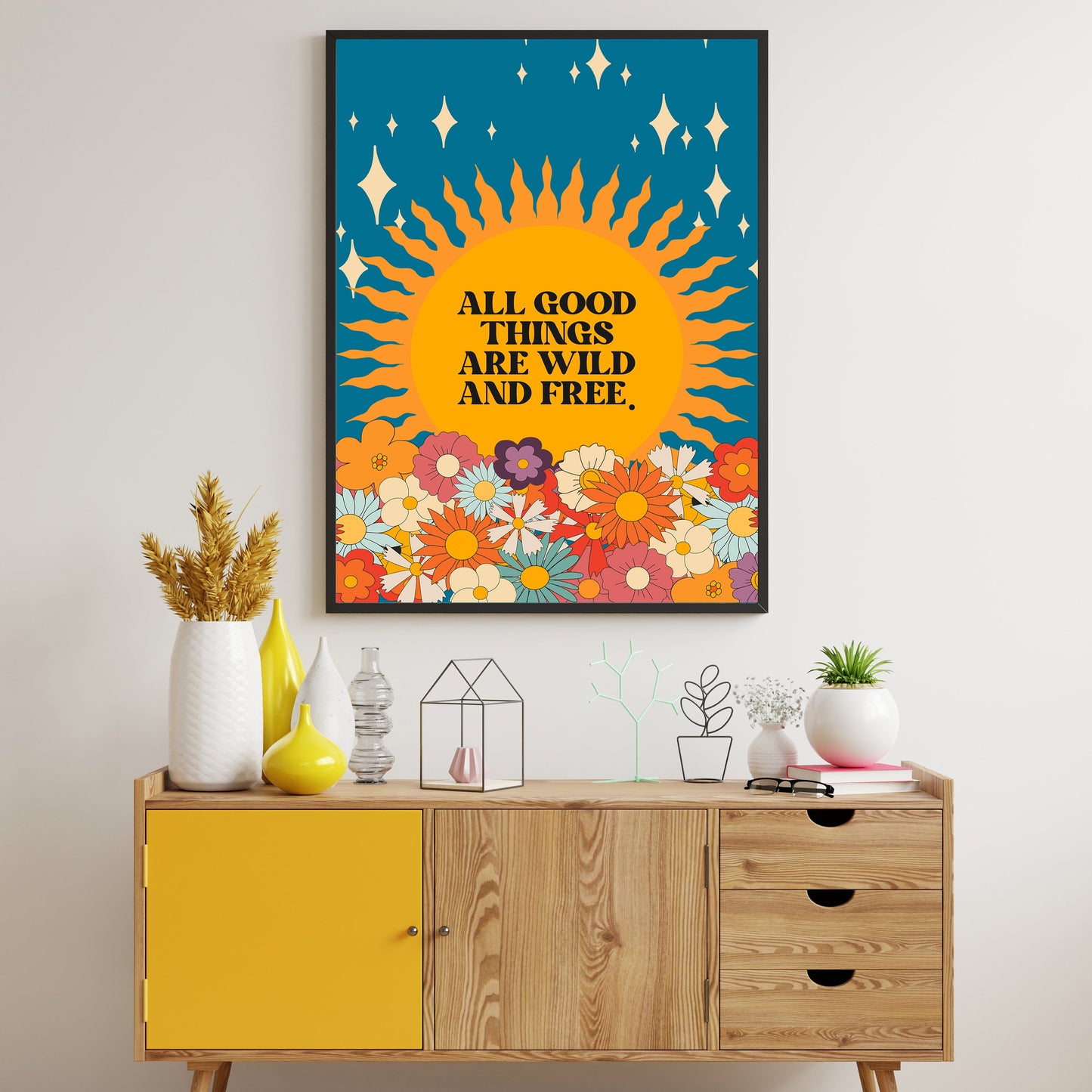 Wild and Free Retro Year Print