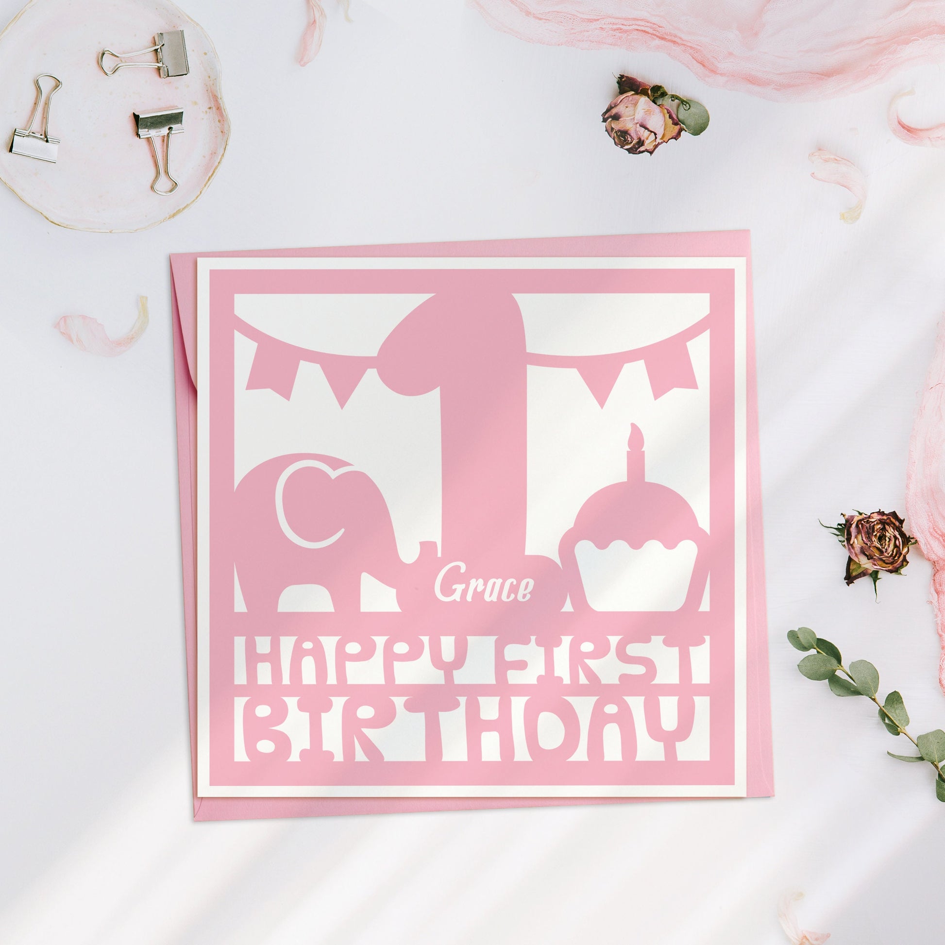 Personalised 1st Birthday Card, Baby Girls 1st Birthday, Boys 1st Birthday Card, Grandson 1st Birthday Card, Age 1 Card, Custom 1st Birthday