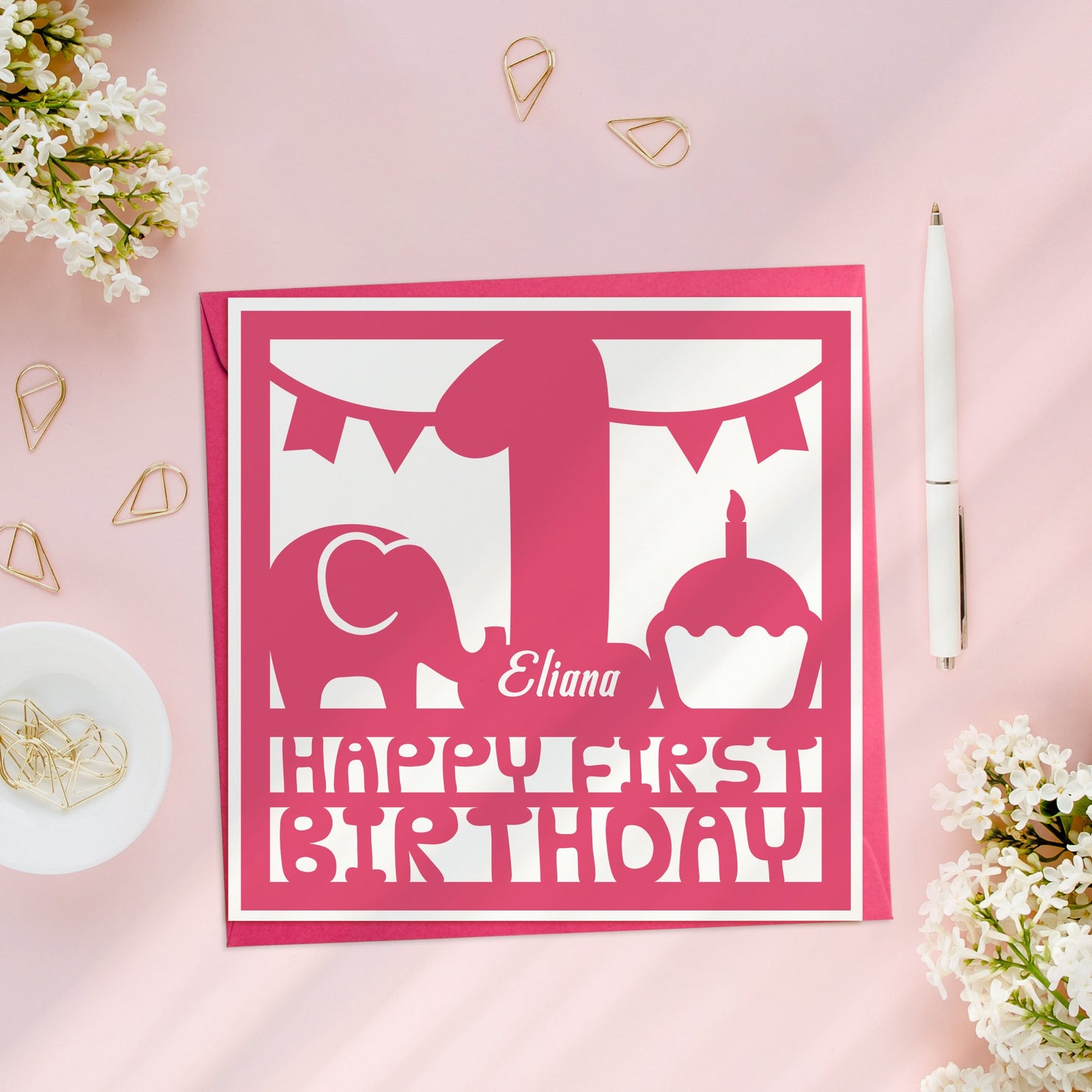 Personalised 1st Birthday Card, Baby Girls 1st Birthday, Boys 1st Birthday Card, Grandson 1st Birthday Card, Age 1 Card, Custom 1st Birthday