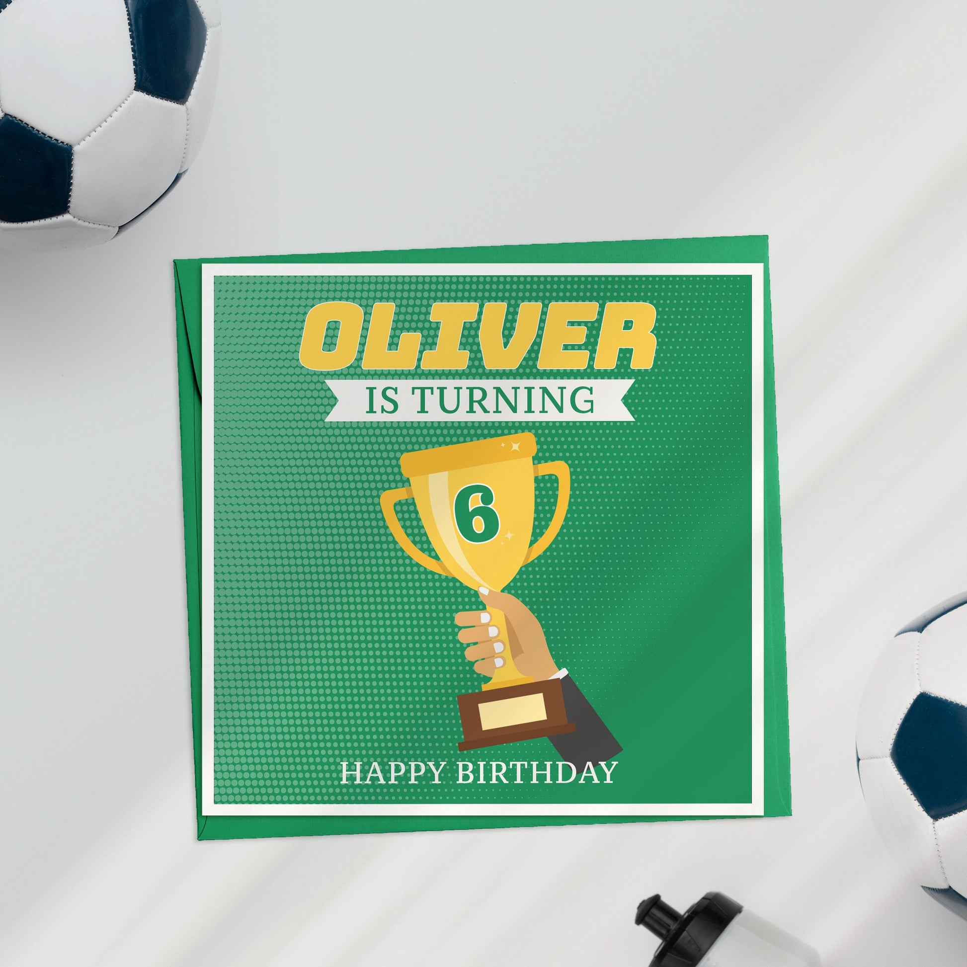 Personalised Football Birthday Card, Favourite Football Team Birthday Card, Football Boy's Birthday Card, Children's Birthday Card