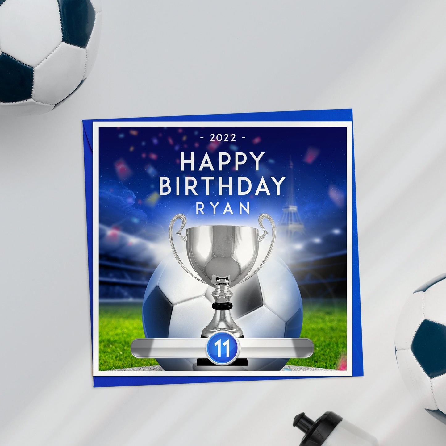 Personalised Football Birthday Card, Favourite Football Team Birthday Card, Boy's Birthday Card, Children's Birthday Card