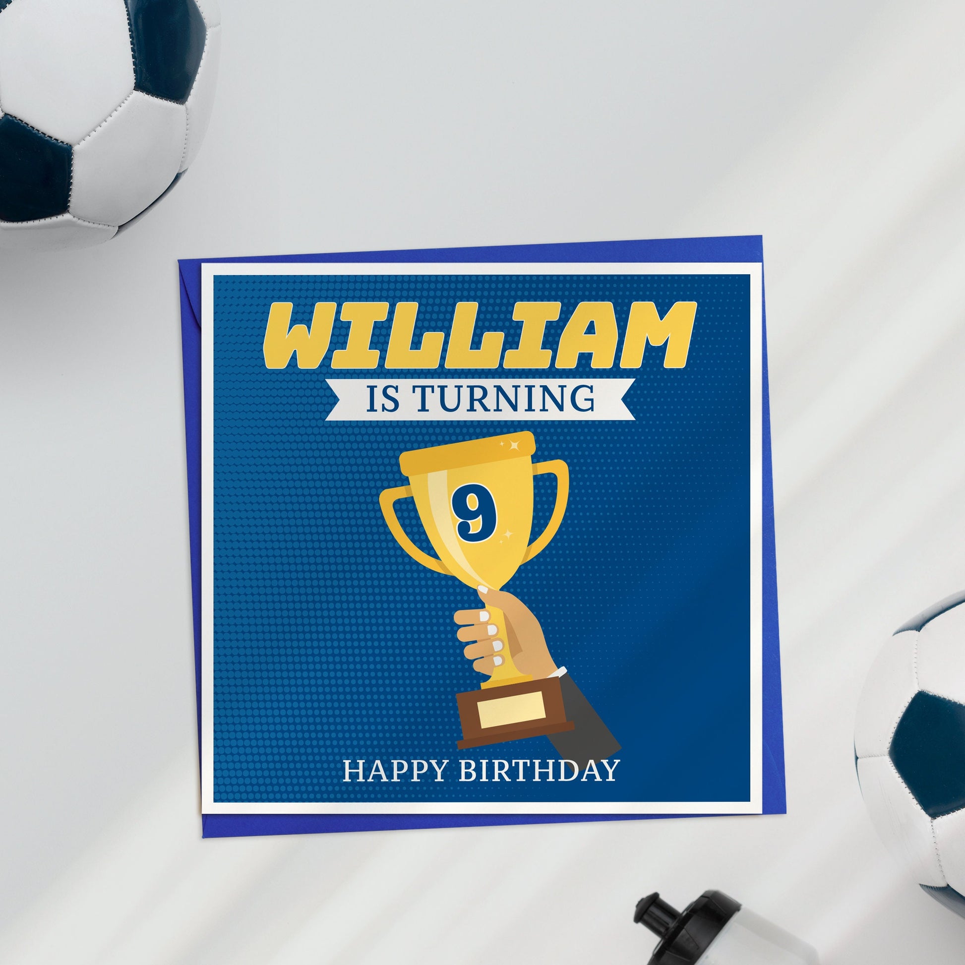 Personalised Football Birthday Card, Favourite Football Team Birthday Card, Football Boy's Birthday Card, Children's Birthday Card