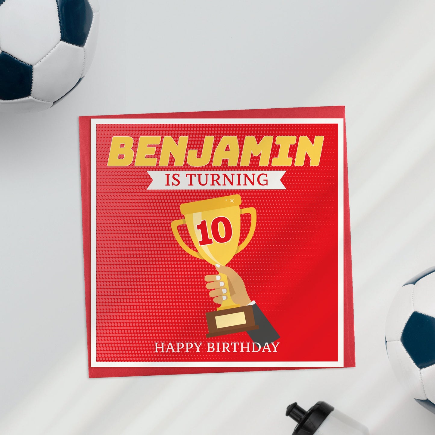 Personalised Football Birthday Card, Favourite Football Team Birthday Card, Football Boy's Birthday Card, Children's Birthday Card