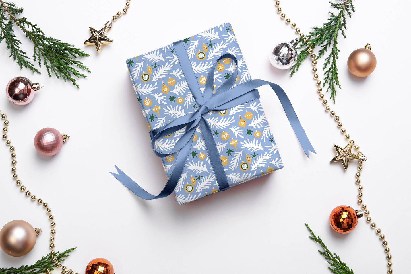 Luxury Henri Matisse Inspired Gift Wrap, Christmas Wrapping Paper, Festive Wrapping Paper, Blue Gift Wrapping Paper, Wrapping paper