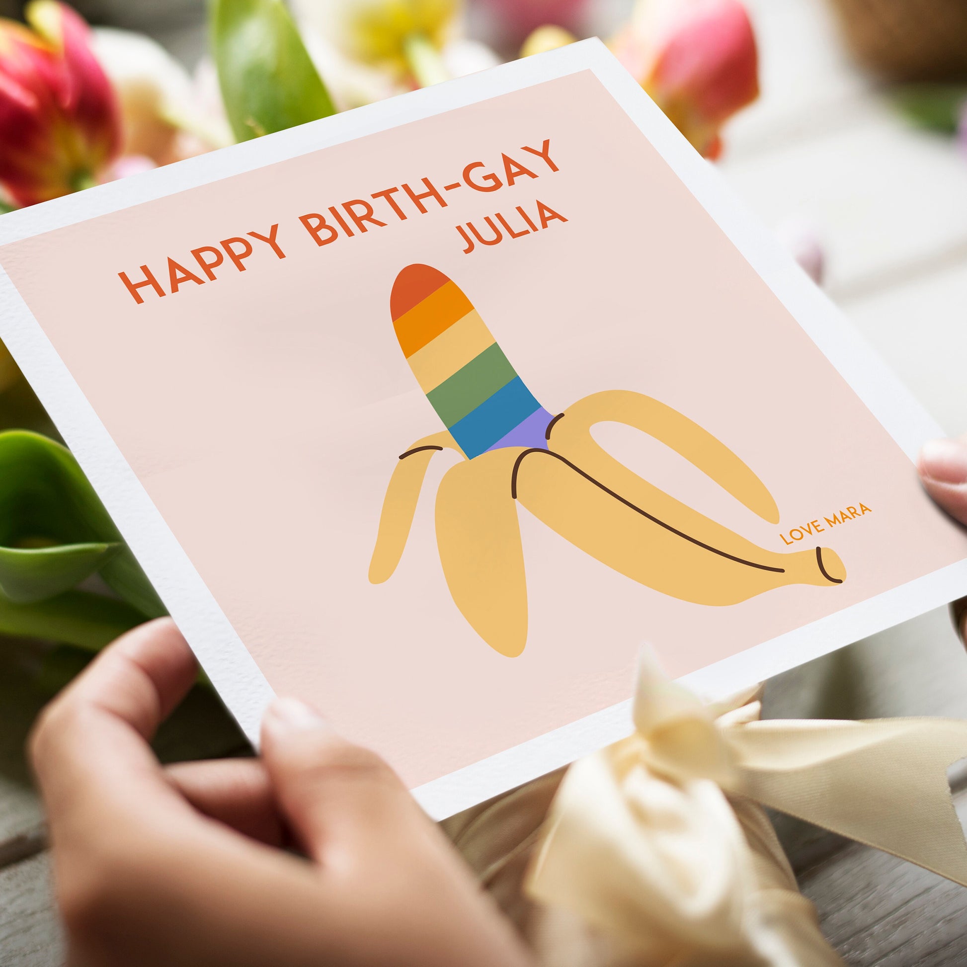 Rainbow Birth-Gay Card, Happy Birthday Queen Birthday card, LGBT birthday card,  Birthgay Card, Colourful Rainbow Birthday Card