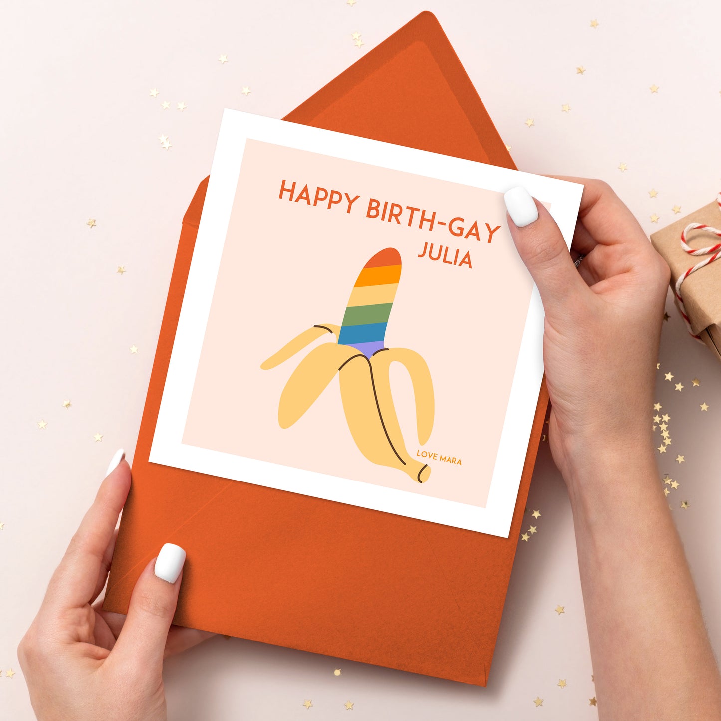 Rainbow Birth-Gay Card, Happy Birthday Queen Birthday card, LGBT birthday card,  Birthgay Card, Colourful Rainbow Birthday Card